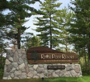 River Point Resort & Outfitting Co. Entrance Sign 