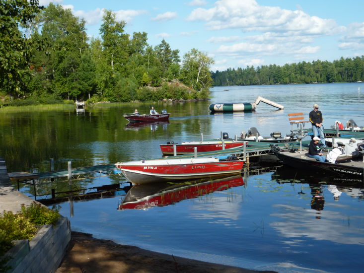 Marina Rentals and Amenities-River Point Resort-16' Boats w/15 hp Motors-Birch Lake-Ely MN