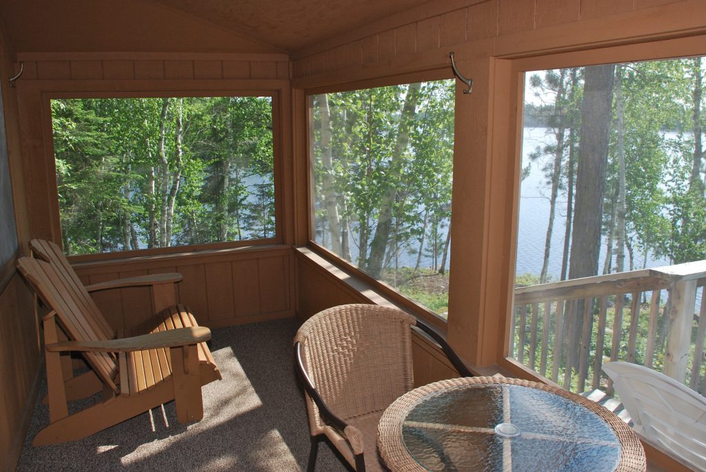 Northern Minnesota Resorts-River Point Resort-Summerbreeze Cabin Porch