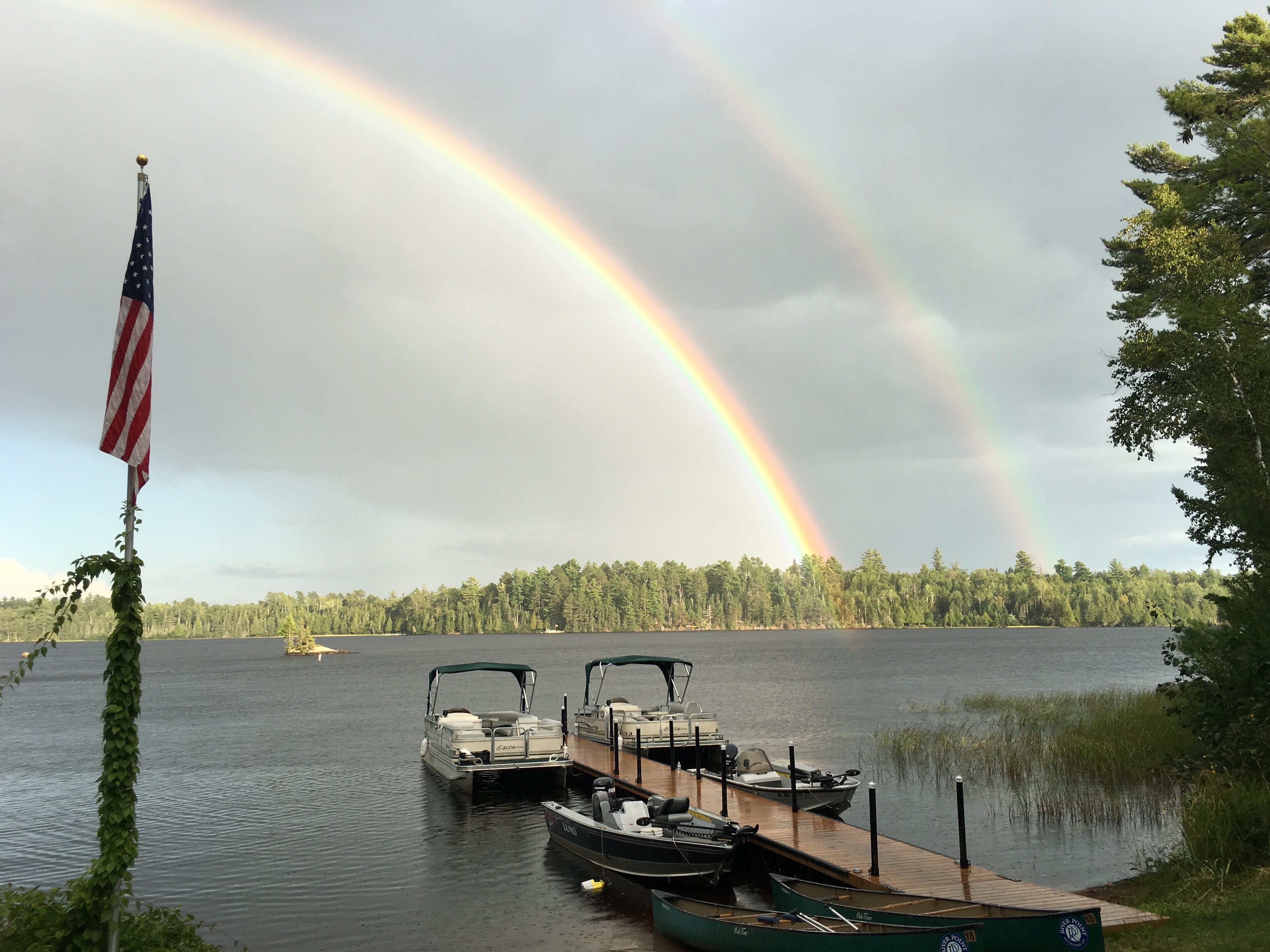 Northern Minnesota Resorts-River Point Resort-Double Rainbow Magic