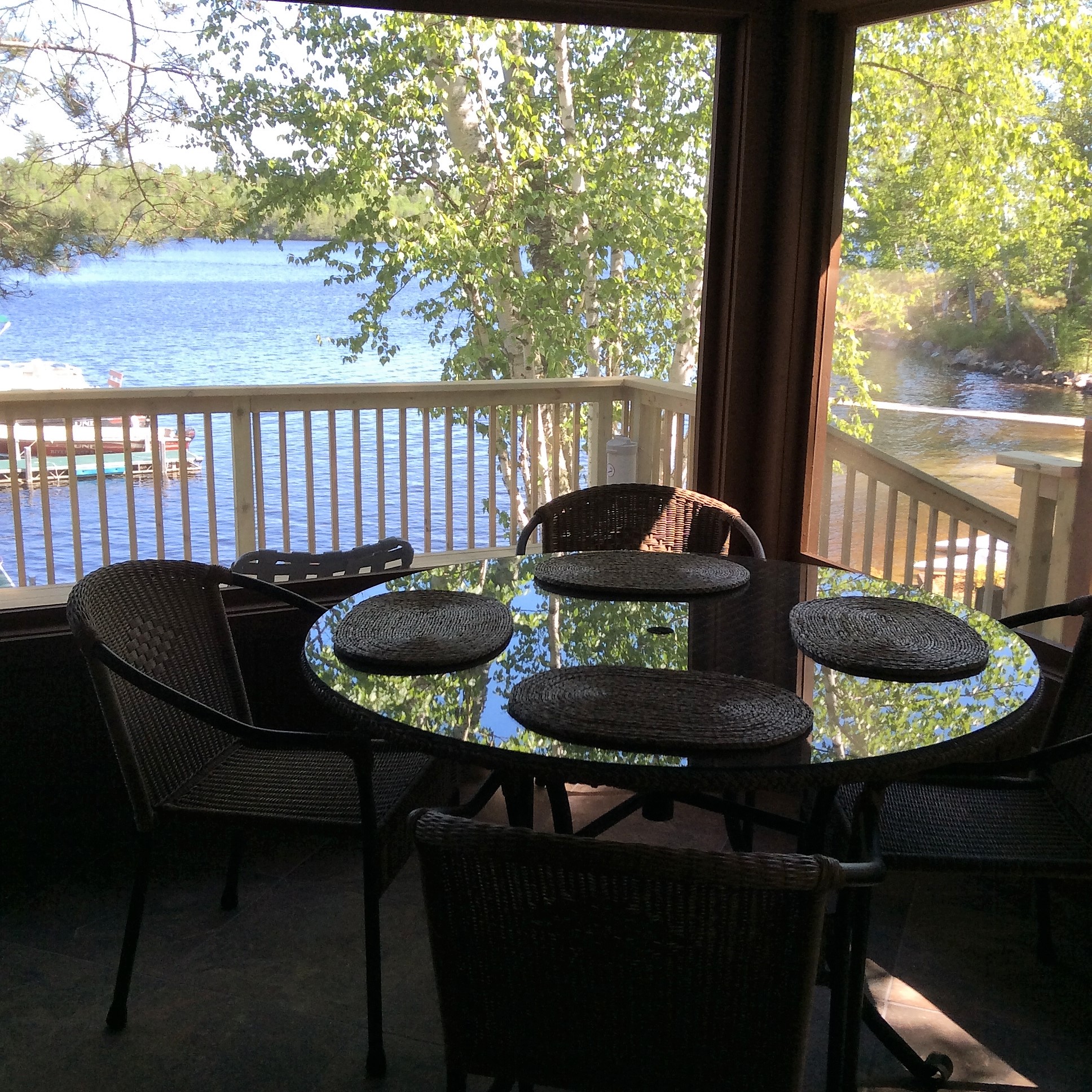 Minnesota Vacation Home Cabins-River Point Resort-Bayport Screen Porch